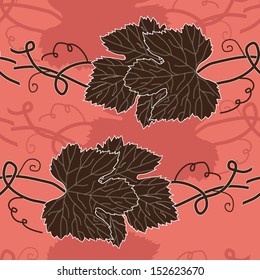 elegant seamless pattern with decorative grape leaves for your design