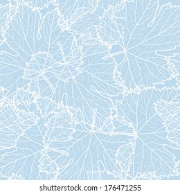 elegant seamless pattern with decorative grape leaves, design element