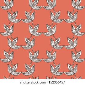 elegant seamless pattern with decorative leaves for your design