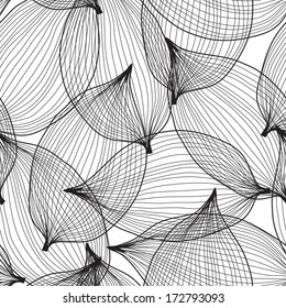 elegant seamless pattern with decorative leaves, design element