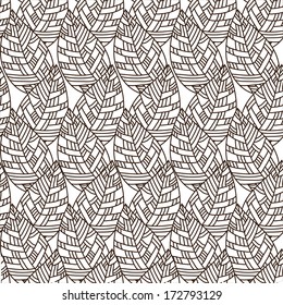 elegant seamless pattern with decorative leaves, design element