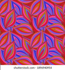 Elegant seamless pattern with decorative leaves, design elements. Floral  pattern for invitations, cards, print, gift wrap, manufacturing, textile, fabric, wallpapers