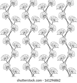 elegant seamless pattern with decorative poppies for your design