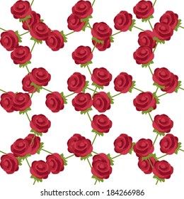 elegant seamless pattern with decorative red roses, design element