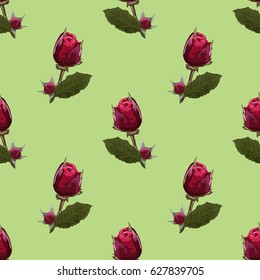 Elegant seamless pattern with decorative rose flowers in watercolor style, design element. Floral pattern for wedding invitations, cards, scrapbooking, print, gift wrap, manufacturing. Editable.