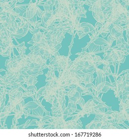elegant seamless pattern with decorative roses for your design