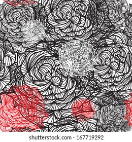 elegant seamless pattern with decorative roses for your design
