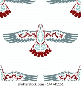 elegant seamless pattern with decorative seagulls for your design