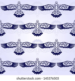 elegant seamless pattern with decorative seagulls for your design