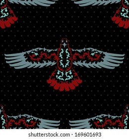 elegant seamless pattern with decorative seagulls, design element