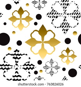 Elegant seamless pattern with decorative snowflakes, design elements. Winter patterns for holiday invitations, greeting cards, scrapbooking, print, gift wrap, manufacturing.