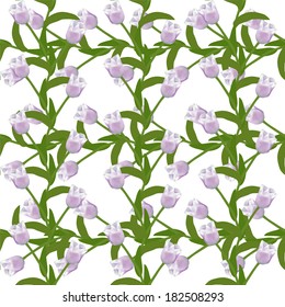 elegant seamless pattern with decorative soft violet tulips, design element