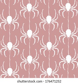 elegant seamless pattern with decorative spiders, design element
