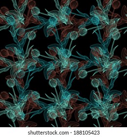 elegant seamless pattern with decorative tulip flowers, design element