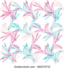 elegant seamless pattern with decorative tulips, design element