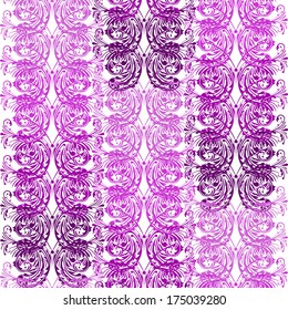 elegant seamless pattern with decorative violet butterflies, design element