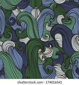 elegant seamless pattern with decorative waves, design element