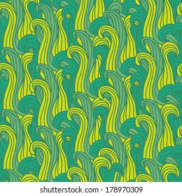 elegant seamless pattern with decorative waves, design element
