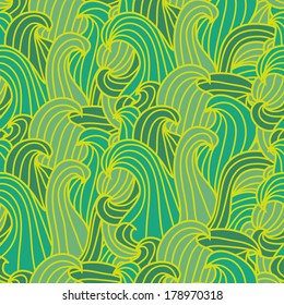 elegant seamless pattern with decorative waves, design element