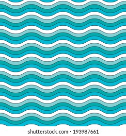 elegant seamless pattern with decorative waves, design element. Marine background