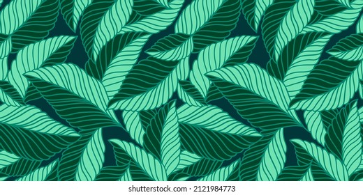Elegant seamless pattern with delicate leaves. Vector Hand drawn floral background for fabric , wallpaper, print, cover, banner and invitation.