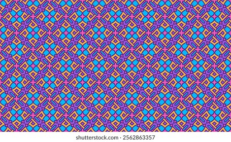 Elegant seamless pattern design featuring traditional motifs inspired by Arabic, Turkish, and Indian cultures. Perfect for textiles, wallpapers, packaging, or any creative project. Vector illustration