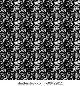 Elegant seamless pattern with doodles and Mandala elements. Nice vector hand-drawn illustration.