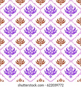 Elegant seamless pattern with doodles and Mandala elements. Nice hand-drawn seamless vector illustration.