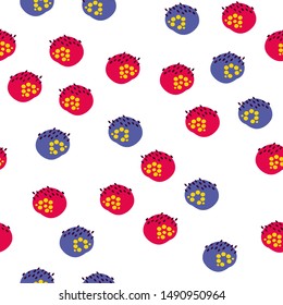 Elegant Seamless pattern with dots pink and blue color. Can be used for printing on packaging, bags, cups, laptop, box, etc. Pattern under the mask. Vector.