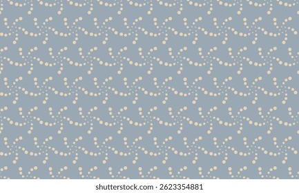 Elegant seamless pattern featuring delicate pearllike dots in a flowing wave design.  Perfect for wedding invitations, textile designs, or adding a touch of sophistication to any project.