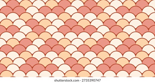 Elegant seamless pattern featuring overlapping, pasteltoned scales.  Ideal for website backgrounds, textile designs, and decorative projects.  Evokes a sense of calm and sophistication.