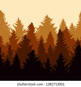 Elegant seamless pattern with fir trees, design elements. Forest pattern for invitations, cards, print, gift wrap, manufacturing, textile, fabric, wallpapers. Nature theme