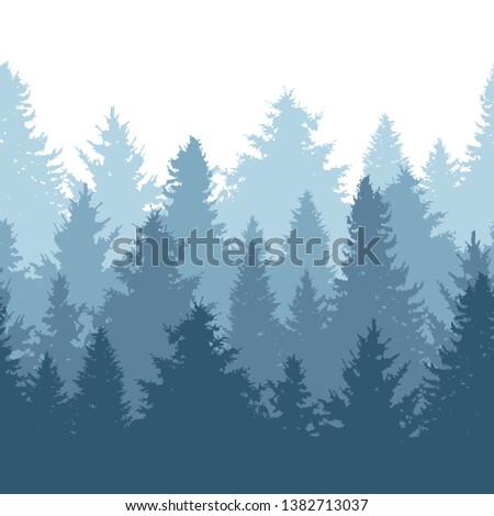 Elegant seamless pattern with fir trees, design elements. Forest pattern for invitations, cards, print, gift wrap, manufacturing, textile, fabric, wallpapers. Nature theme