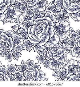 Elegant seamless pattern of a floral background