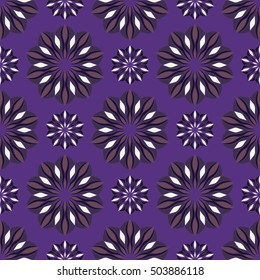Elegant seamless pattern with floral and Mandala elements. Nice hand-drawn illustration