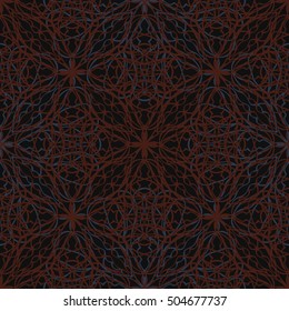 Elegant seamless pattern with floral and Mandala elements. Nice hand-drawn illustration