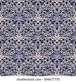 Elegant seamless pattern with floral and Mandala elements. Nice hand-drawn illustration