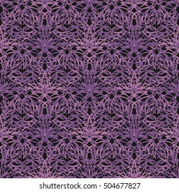 Elegant seamless pattern with floral and Mandala elements. Nice hand-drawn illustration