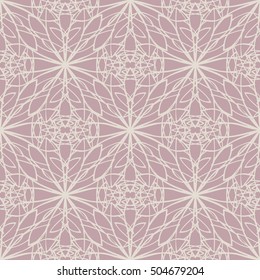 Elegant seamless pattern with floral and Mandala elements. Nice hand-drawn illustration