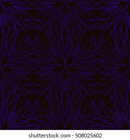 Elegant seamless pattern with floral and Mandala elements. Nice hand-drawn illustration