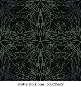 Elegant seamless pattern with floral and Mandala elements. Nice hand-drawn illustration