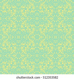 Elegant seamless pattern with floral and Mandala elements. Nice hand-drawn vector illustration