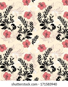 elegant seamless pattern with flowers