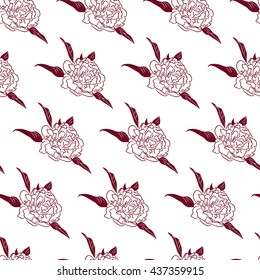 Elegant seamless pattern with flowers. 