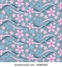 Elegant seamless pattern with flowers