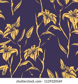 Elegant seamless pattern with flowers, design elements. Floral  pattern for invitations, cards, print, gift wrap, manufacturing, textile, fabric, wallpapers