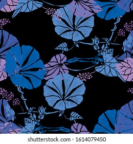 Elegant seamless pattern with flowers, design elements. Floral  pattern for invitations, cards, print, gift wrap, manufacturing, textile, fabric, wallpapers