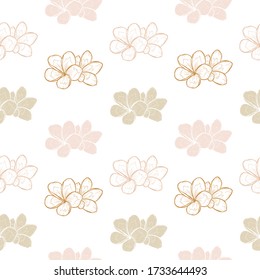 Diseño elegante y sin fisuras con flores y elementos de diseño. Patrón floral para invitaciones, tarjetas, impresiones, envolturas de regalo, manufactura, textiles, tejidos, papeles pintados
