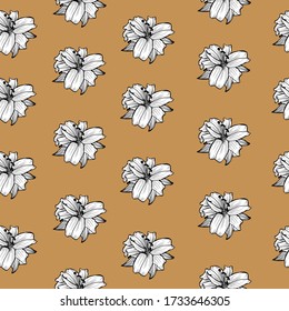 Elegant seamless pattern with flowers, design elements. Floral  pattern for invitations, cards, print, gift wrap, manufacturing, textile, fabric, wallpapers