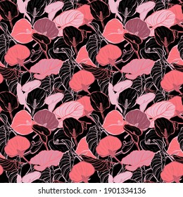 Elegant seamless pattern with flowers, design elements. Floral  pattern for invitations, cards, print, gift wrap, manufacturing, textile, fabric, wallpapers